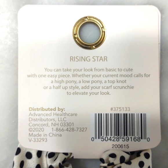 NWT GSQ By Glamsquad Knotted Dotted Satin Scarf Squishie - Picture 5 of 7